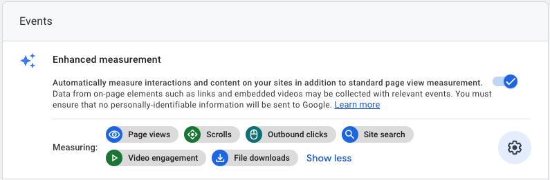 Google Analytics 4 Settings